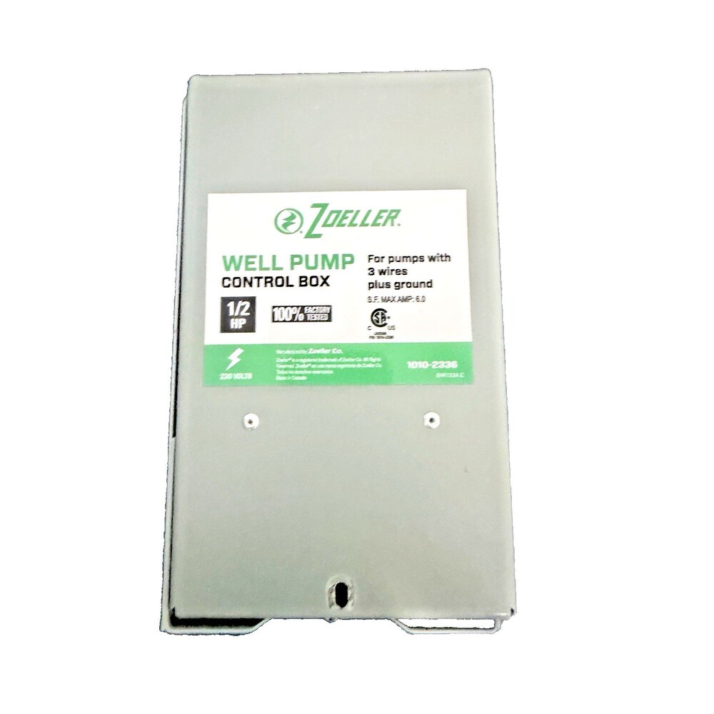 Zoeller Control Box 1/2 HP 230V for 3-Wire Submersible Well Pump 1010-2336